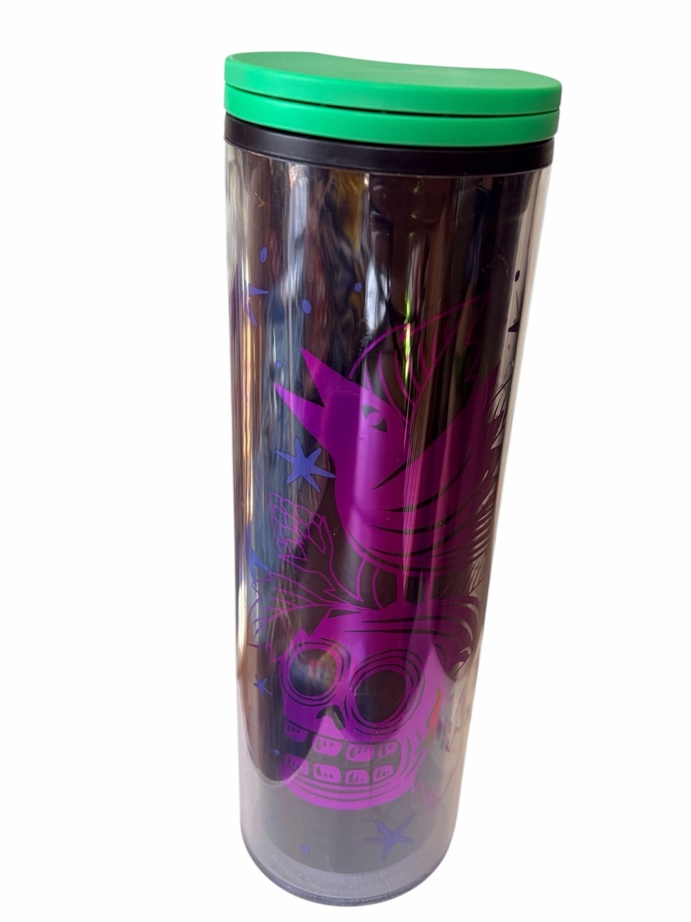Starbucks 2020 Halloween Tumbler 16 oz. Skull Raven Crow Spooky Whimsy NEW